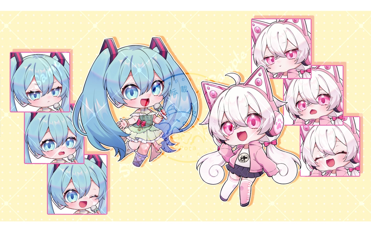グッズやSNSで使える可愛いSDキャラを作成します 【商用可】 Vtuber様、個人利用の方も大歓迎！ イメージ4