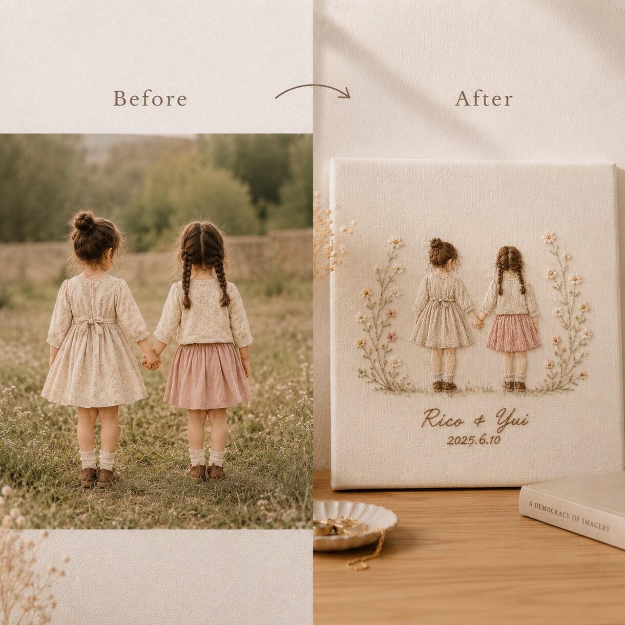 大切なお写真を、温もりある刺繍アートにします スマホの中に眠っている大切な写真を、温もりのある刺繍アートへ イメージ6