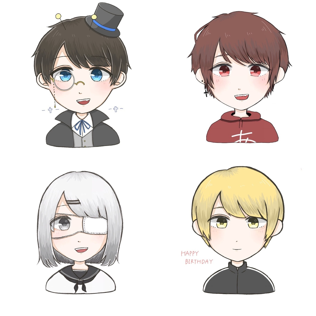 SNS用デフォルメアイコン描きます ❁﻿ペンライト・ぬいぐるみ等の追加オプションあり❁﻿ イメージ2
