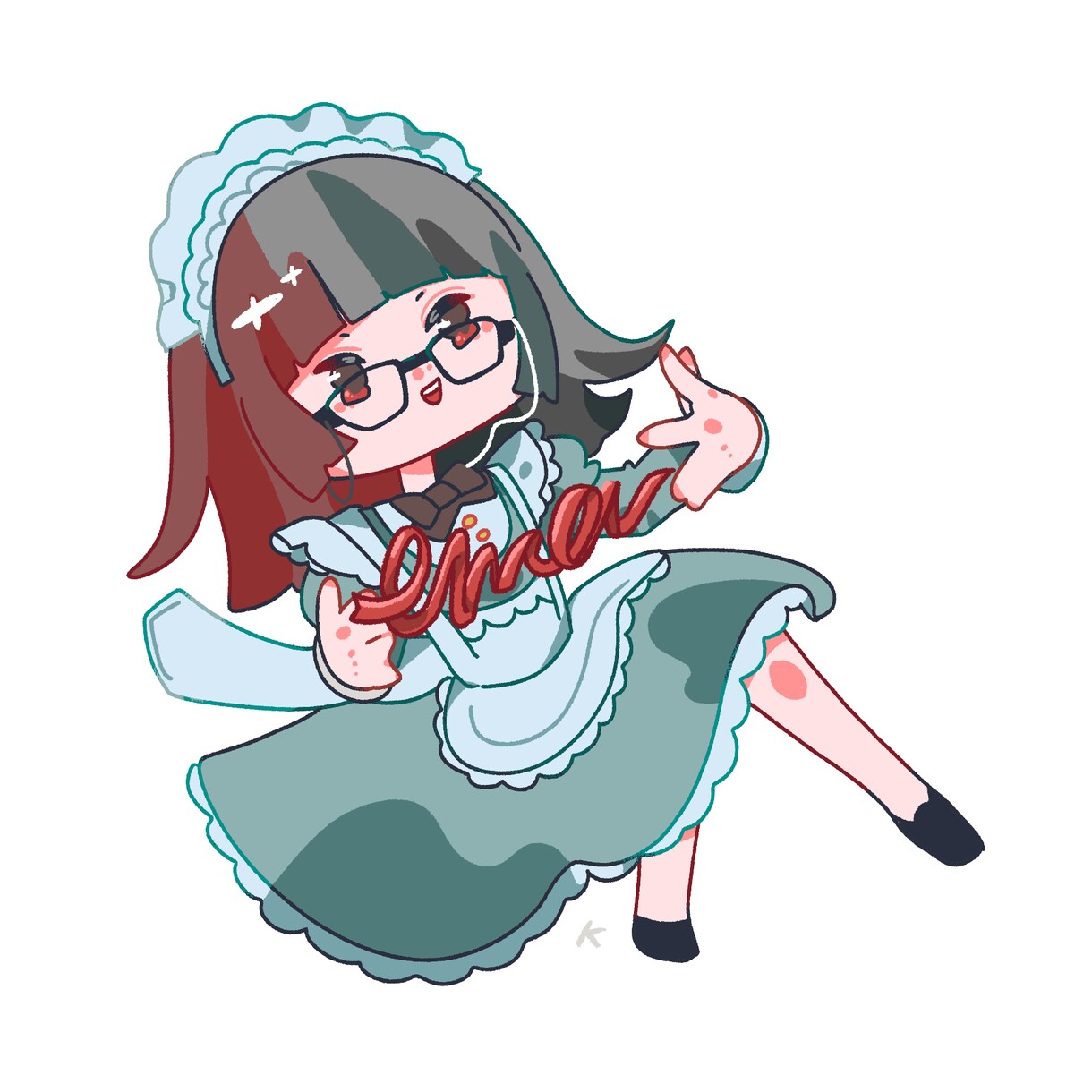 キラキラ彩色！ かわいいデフォルメキャラを描きます コンカフェ•メイドカフェなどのグッズに！ イメージ7