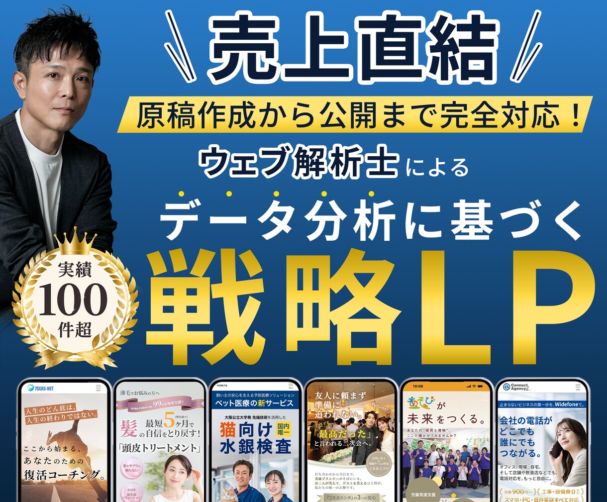 ウェブ解析士が集客導線まで考え高品質LP制作します サービスをターゲットに刺さる原稿と導線へ｜戦略型LP制作 イメージ1