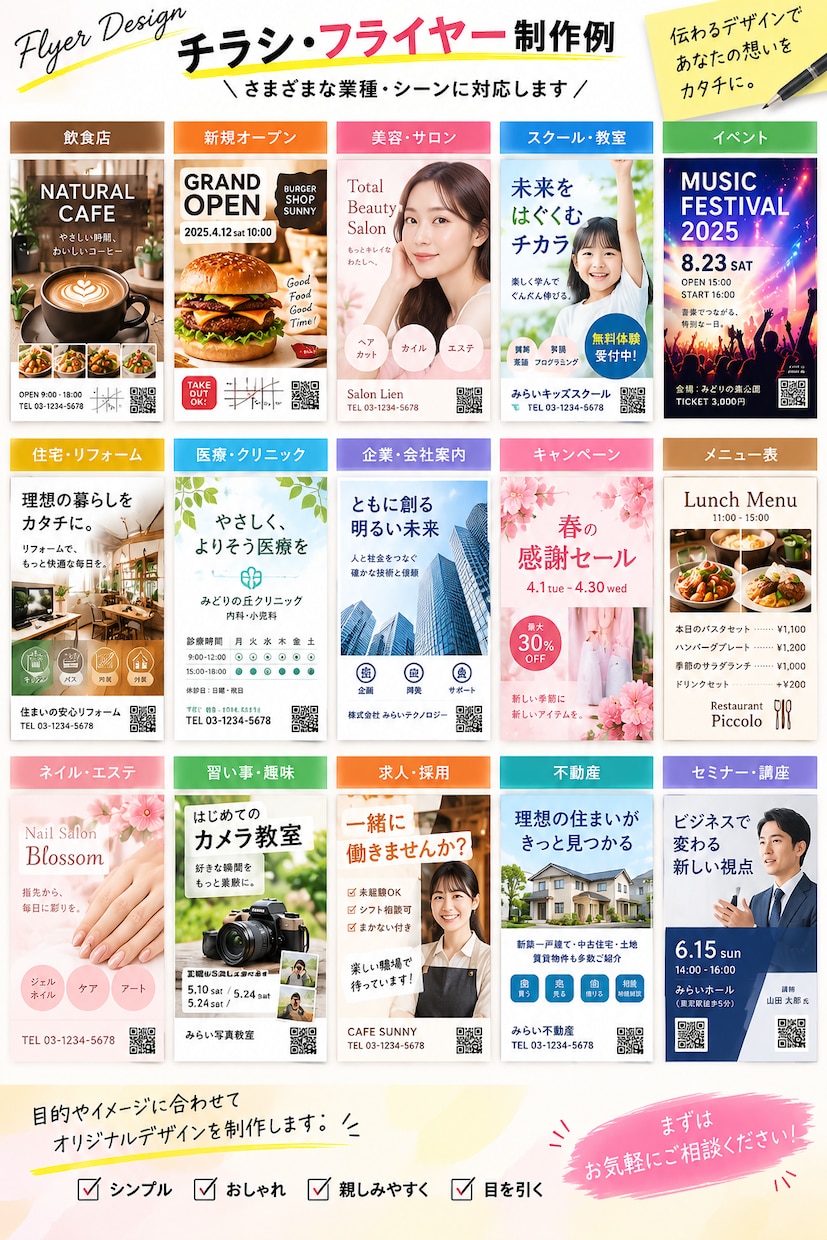 原案ありのチラシ・フライヤーのデータ作成します 原案はざっくりとしたメモでOK。入稿先データに合わせます。 イメージ5