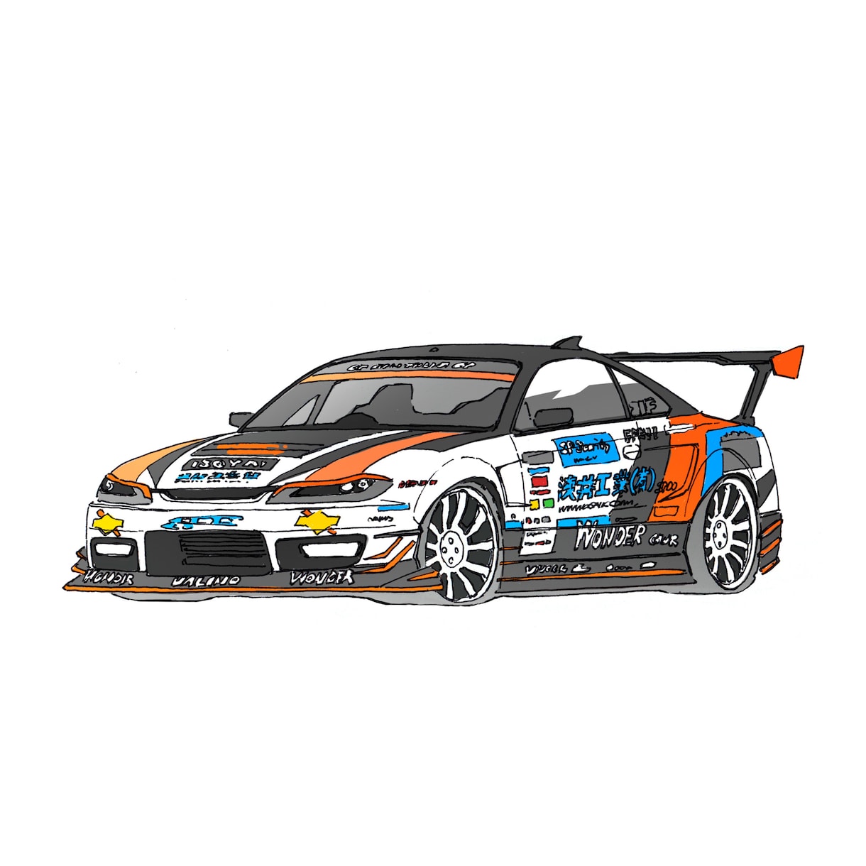 車イラスト、アイコン描きます ラフで可愛らしい自動車イラストです。 イメージ3
