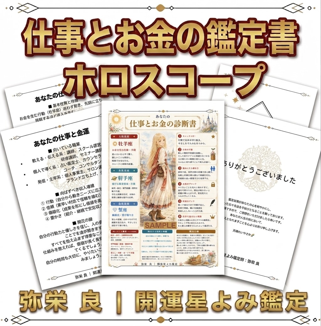 あなたの仕事と金運を鑑定します ホロスコープで読み解く あなたの仕事とお金の才能は⁉️ イメージ1