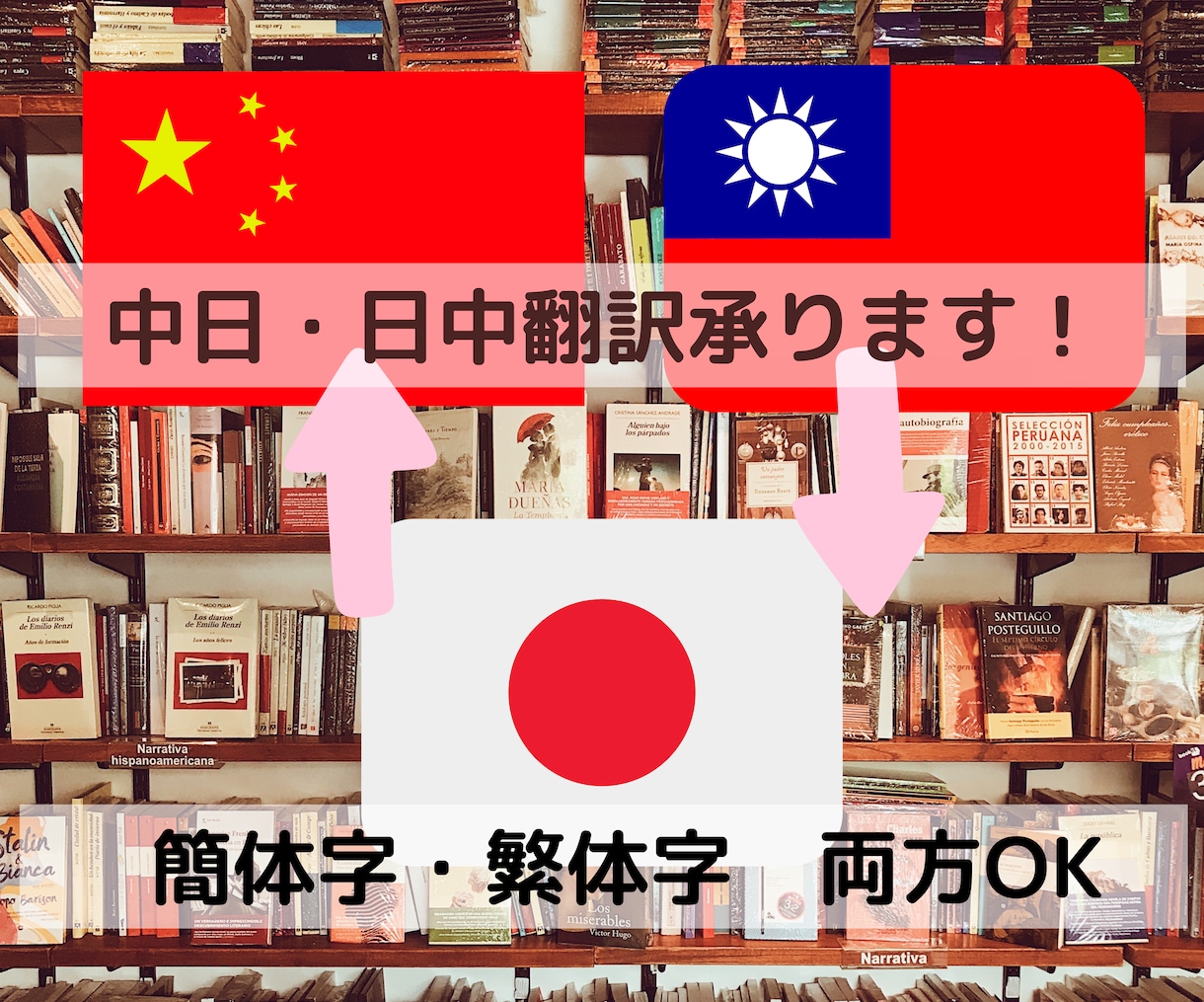 日本語⇔中国語（繁体字／簡体字）を翻訳いたします 上海出身・日本育ちの両ネイティブ翻訳者が丁寧に対応いたします イメージ1