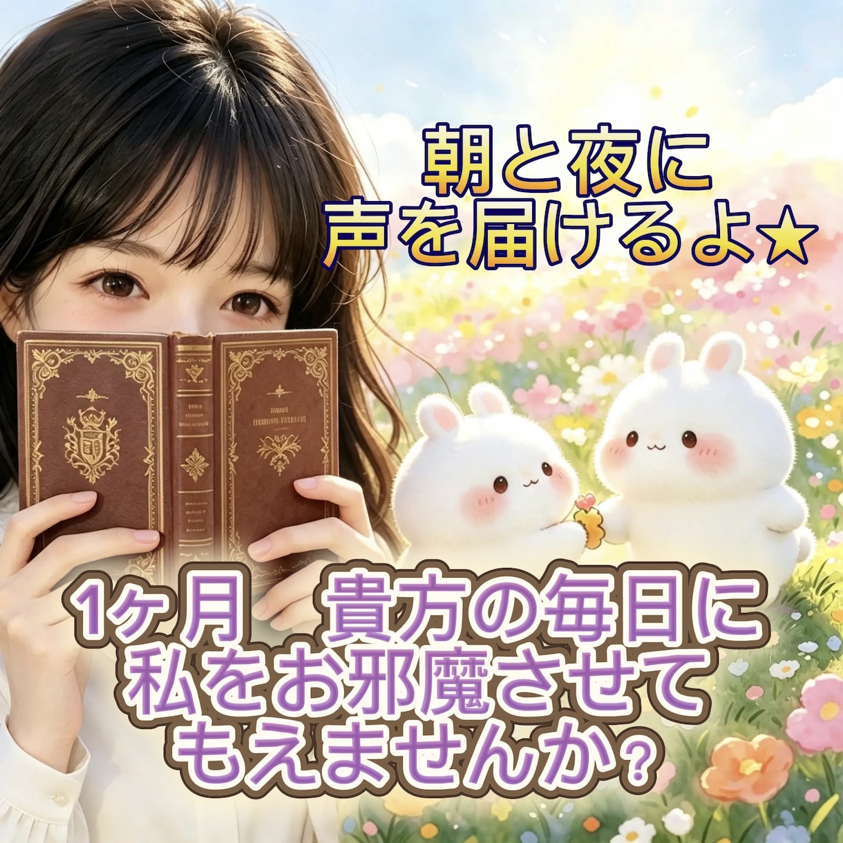 1ヶ月間⭐︎チャット/朝夜にあなたへ声を届けします 貴方と仲良くなりたくて‼︎ゆるーく毎日繋がっていましょう♪ イメージ1