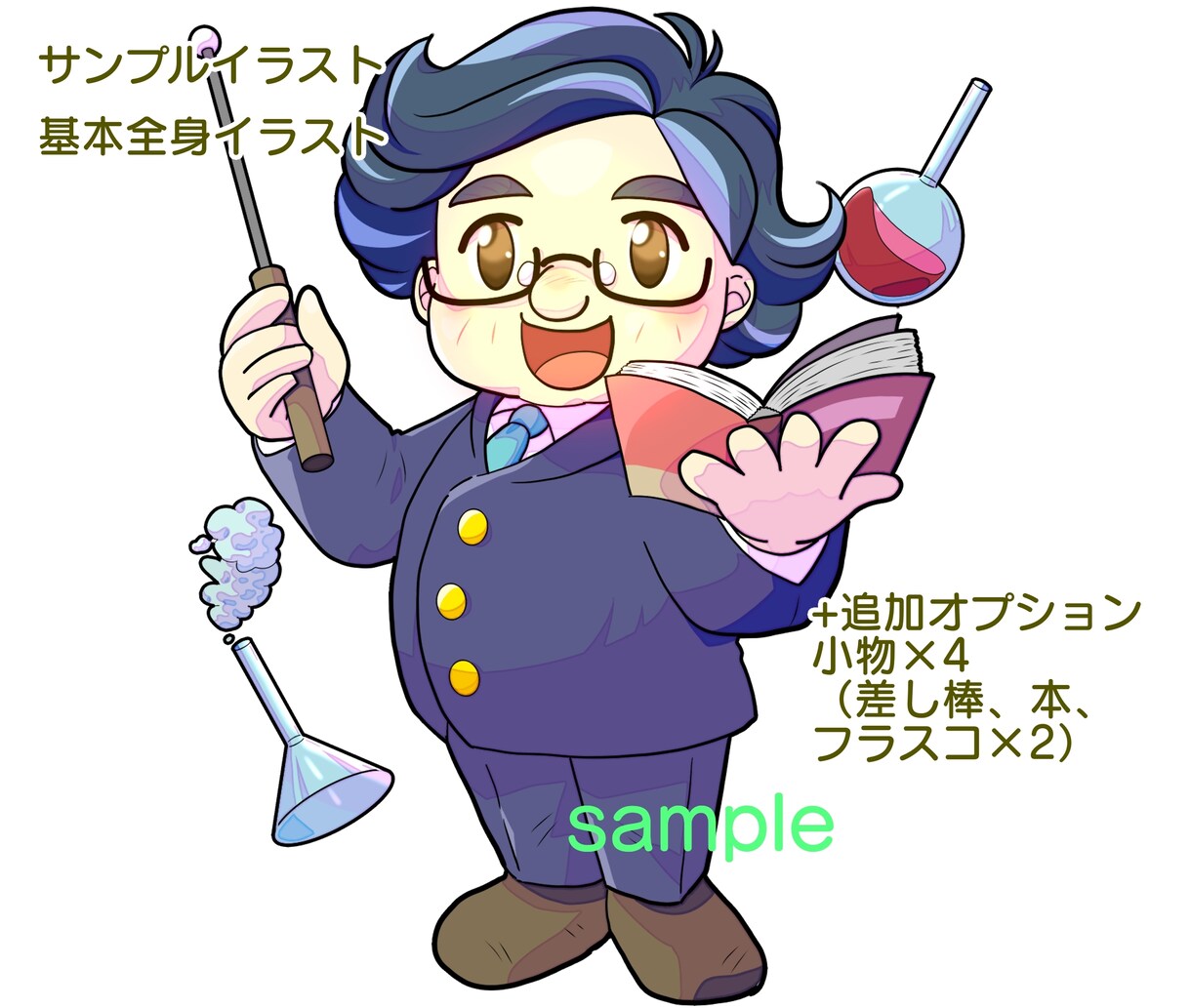 商用◎!アニメ調ほんわか可愛いちびキャラ描きます ちびキャラならお任せ！アイコンや配信用Puppet3に！ イメージ5