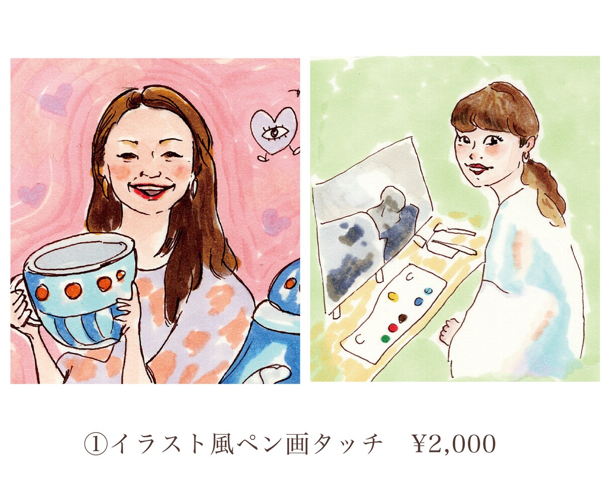 アイコンやプレゼントに！オリジナル似顔絵描きます 彩り豊かな世界で1枚のオリジナルイラスト/タッチ希望可 イメージ3