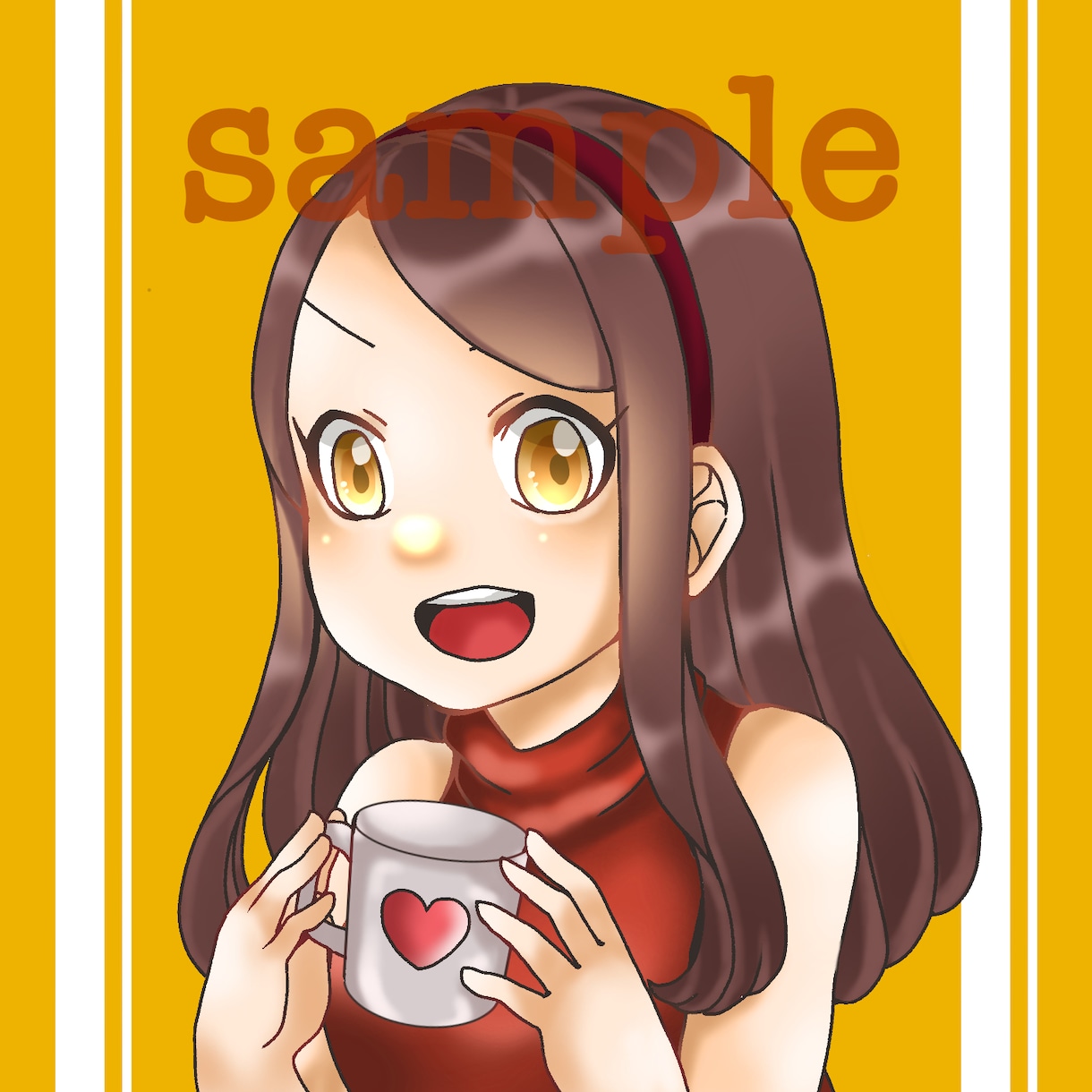 SNS等のアイコンイラスト制作します POPではっきりとした目立つ！キャラクターアイコン イメージ2