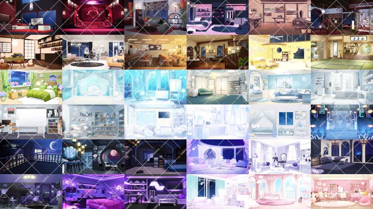 VTuberさん･配信者向け配信背景を制作します Youtube・Twitch向け/動く配信画面も製作可能！ イメージ5