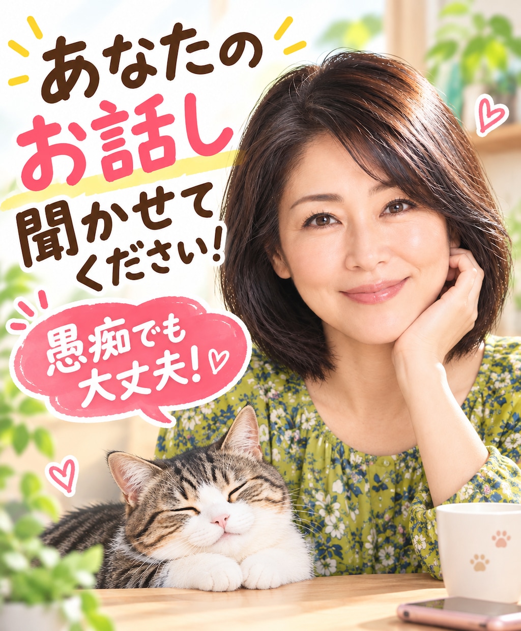 あなたのお話しじっくり聞きます 愚痴でもなかなか人に話せないお悩みでもＯKです！ イメージ1