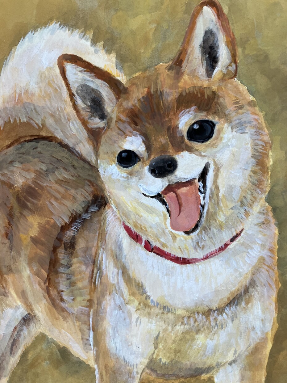 可愛いペットの絵、アクリル絵の具で描きます 格安キャンペーン中！！大切なペットの絵画はいかがですか？ イメージ3