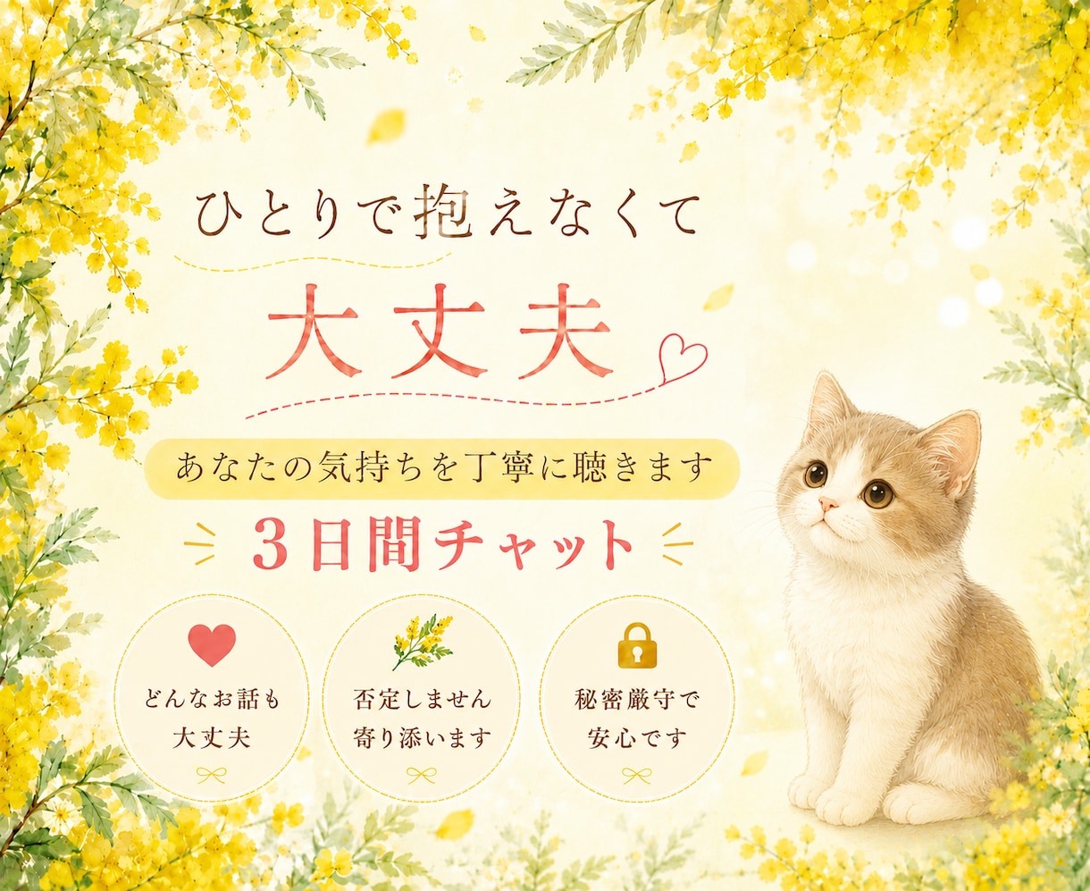 恋愛・仕事・子育て・人間関係の悩み、お聞きします ひとりで抱えないで。どんなお話でもまるごと受け止めます。 イメージ1