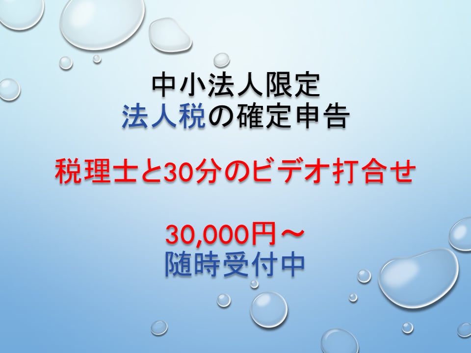 税理士が、中小法人の確定申告を代行します 税理士による30分の決算・納税説明で安心して申告できます イメージ1