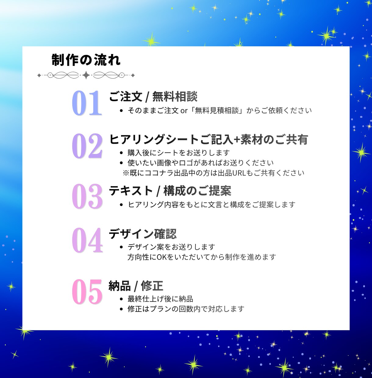 あなたの世界観が伝わるココナラサムネ作ります 占い師専門｜文言・構成案込み｜テキストから一緒に考えます イメージ6