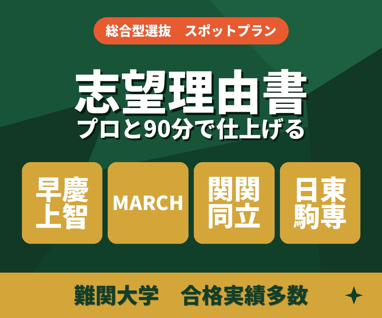 志望理由書を90分で徹底的にブラッシュアップします ゼロから完成まで、志望理由書をプロと仕上げましょう イメージ1