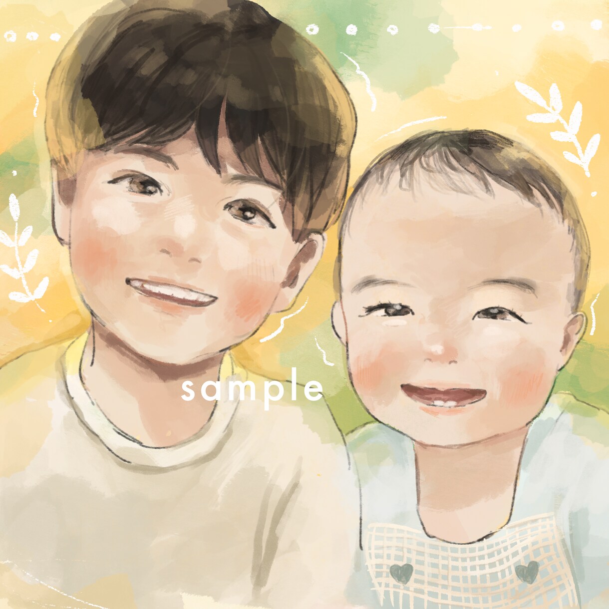 写真を元に優しいタッチの似顔絵を描きます SNSのアイコンやプレゼントに！ イメージ1