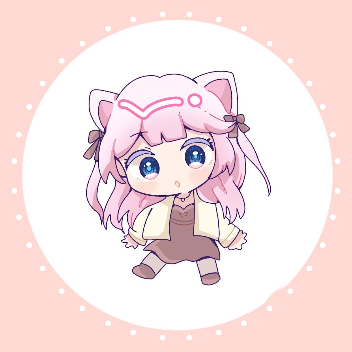最短納品3日~！✎きゅるんとしたミニキャラかきます 個人様やVTuber様大歓迎…！1000円~描きます！ イメージ2