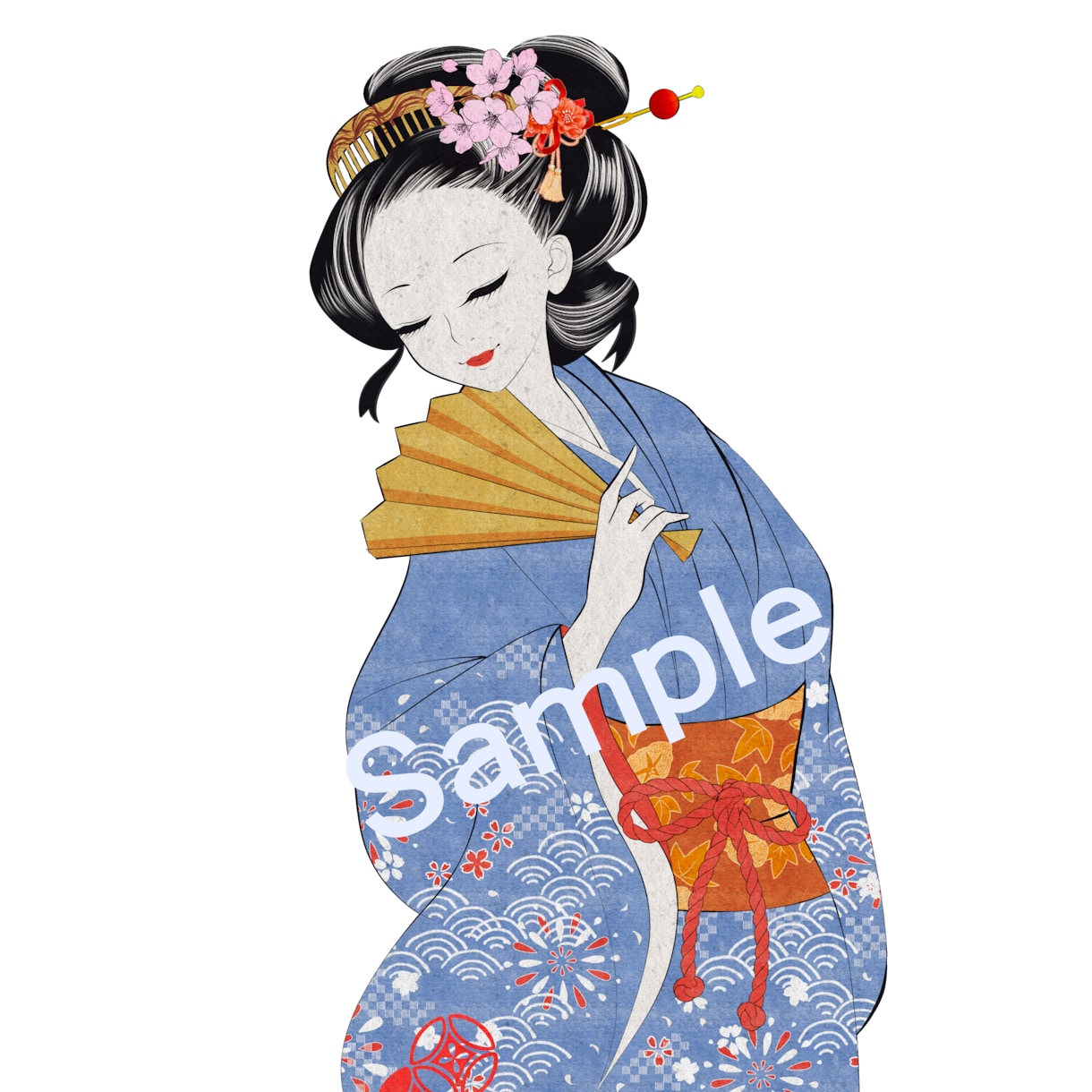 伝統的な浮世絵風、和風のイラストを制作いたします 商用利用OK！Web、パッケージ、ジャケット等にも利用可能 イメージ8