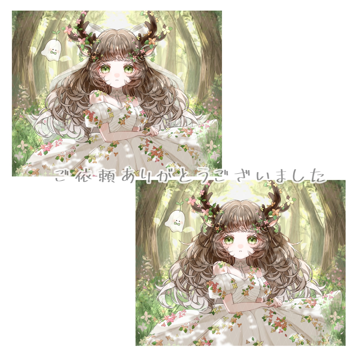 抜け感のあるタッチでイラスト描きます 儚い。透明感。ふわふわ。きゅんとする1枚を。 イメージ9