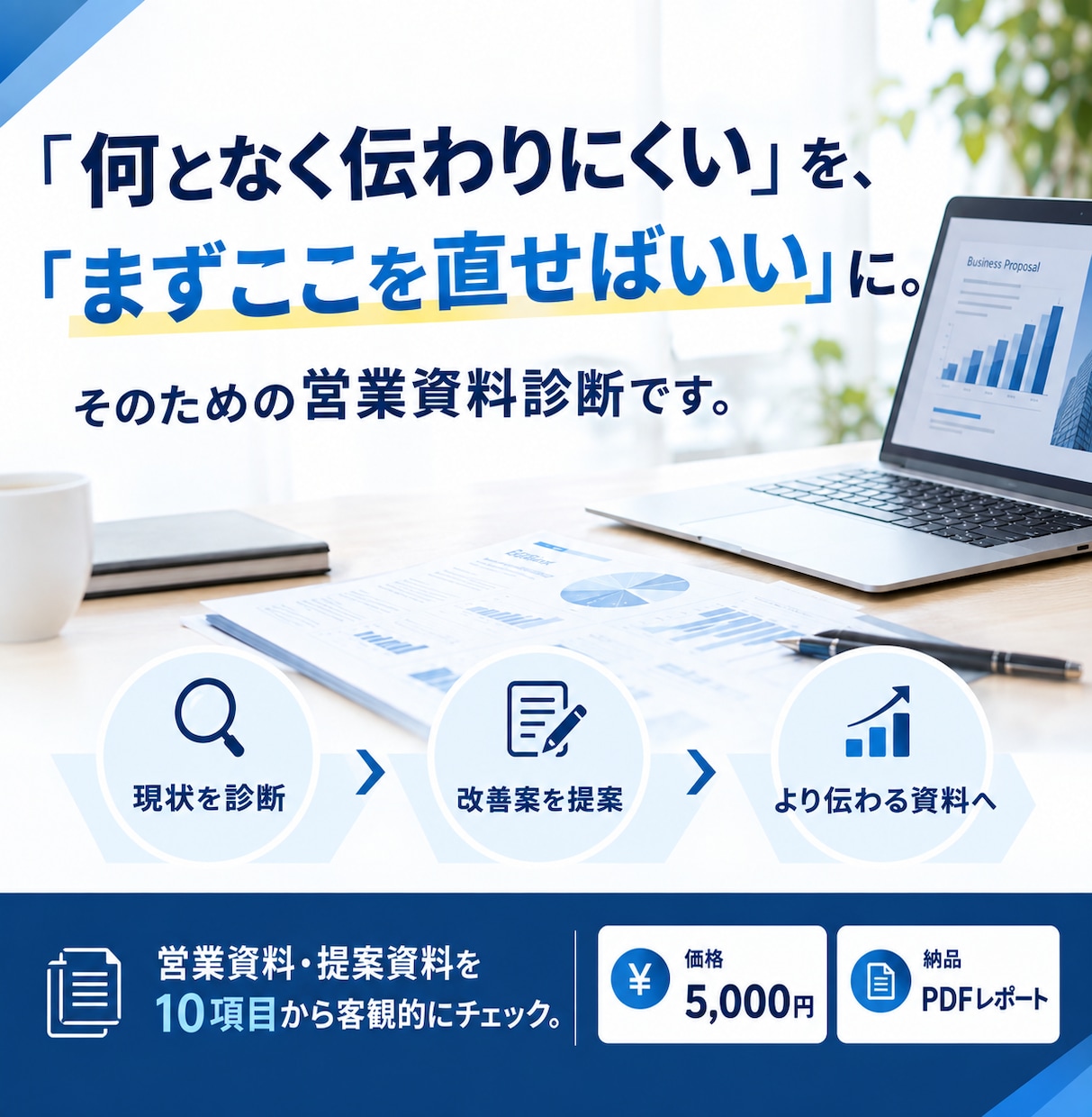 営業資料・提案資料を添削・診断します 営業・提案で失敗したくない人へ。伝わらない原因を具体化します イメージ9