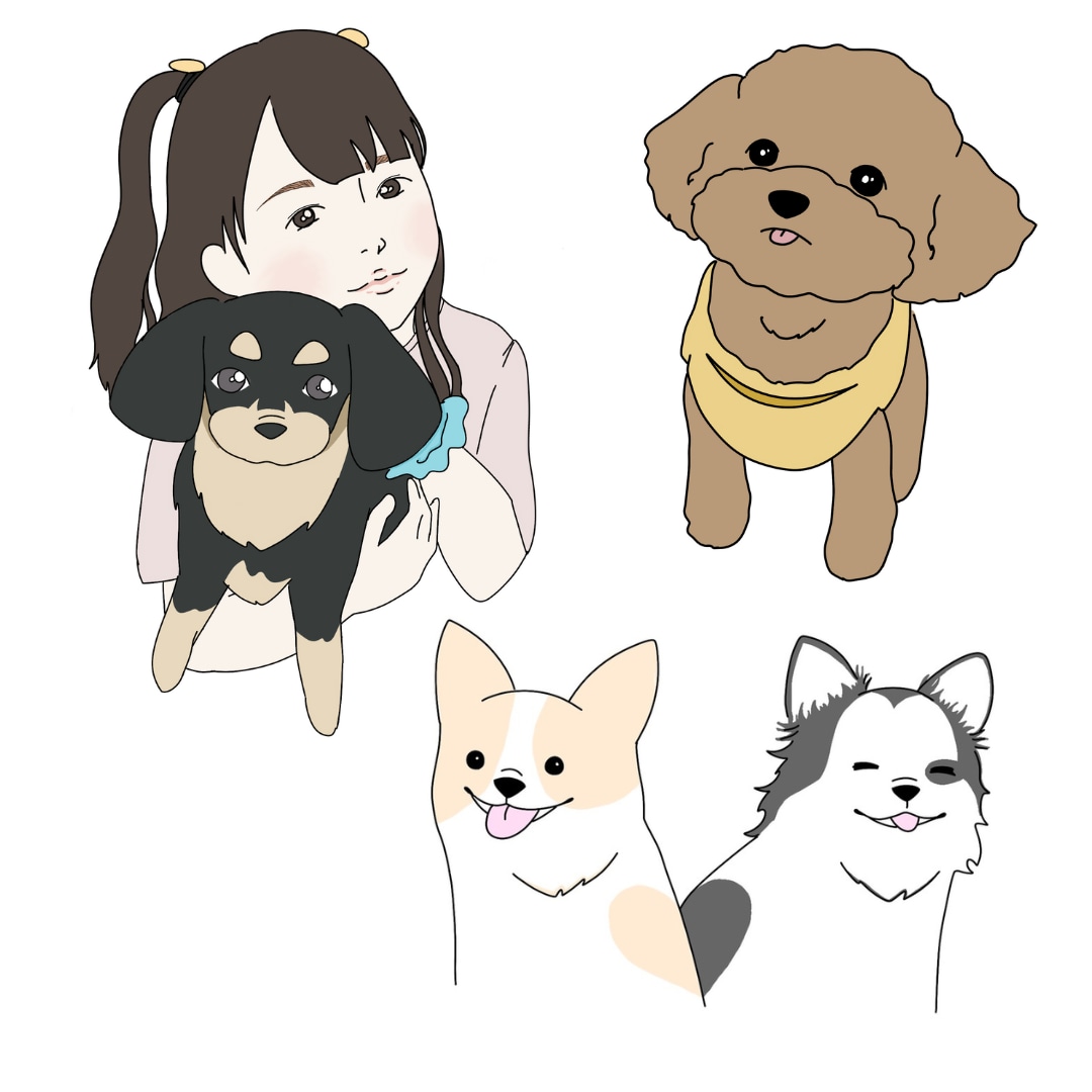 ペットのイラストをゆるかわに描きます スピーディーかつ丁寧に特徴を捉えてお描きします！ イメージ3