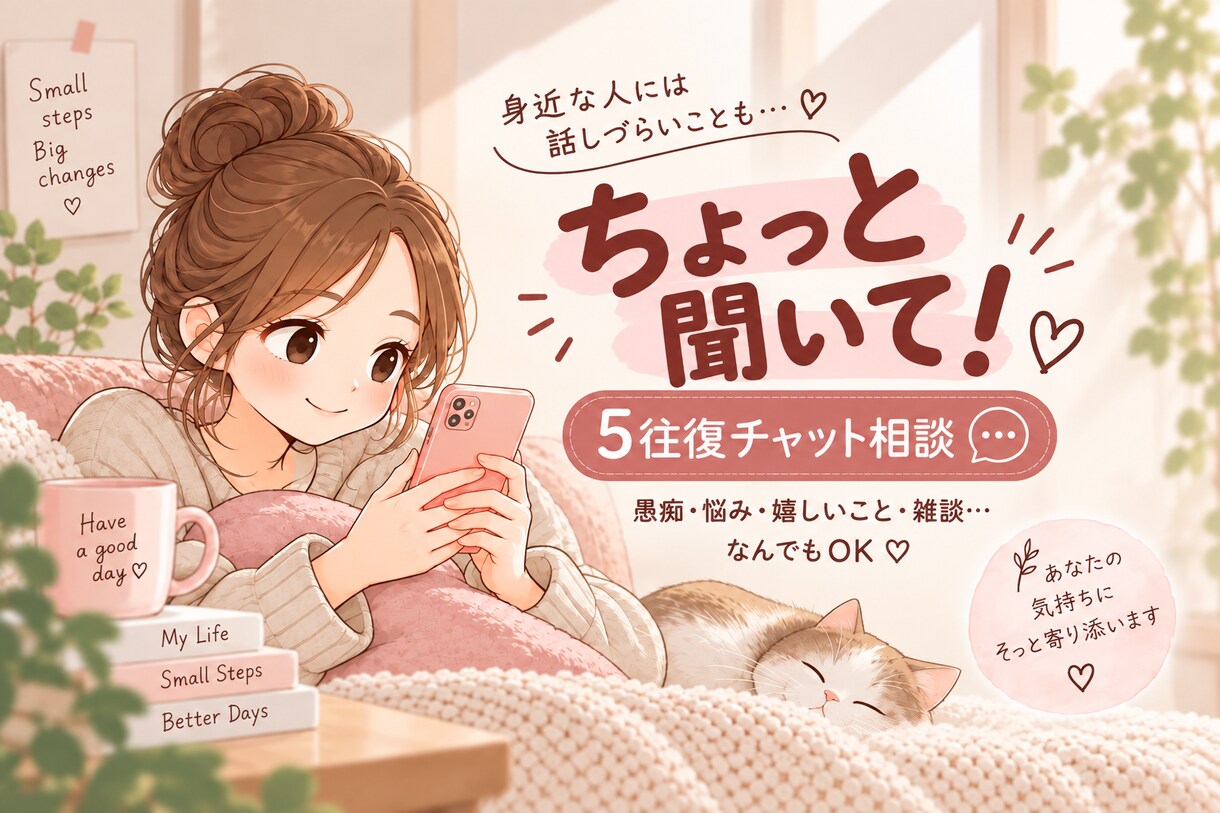 身近な人には話しづらいこと聞きます 愚痴も自慢も嬉しい話も、気軽にお話しください イメージ1