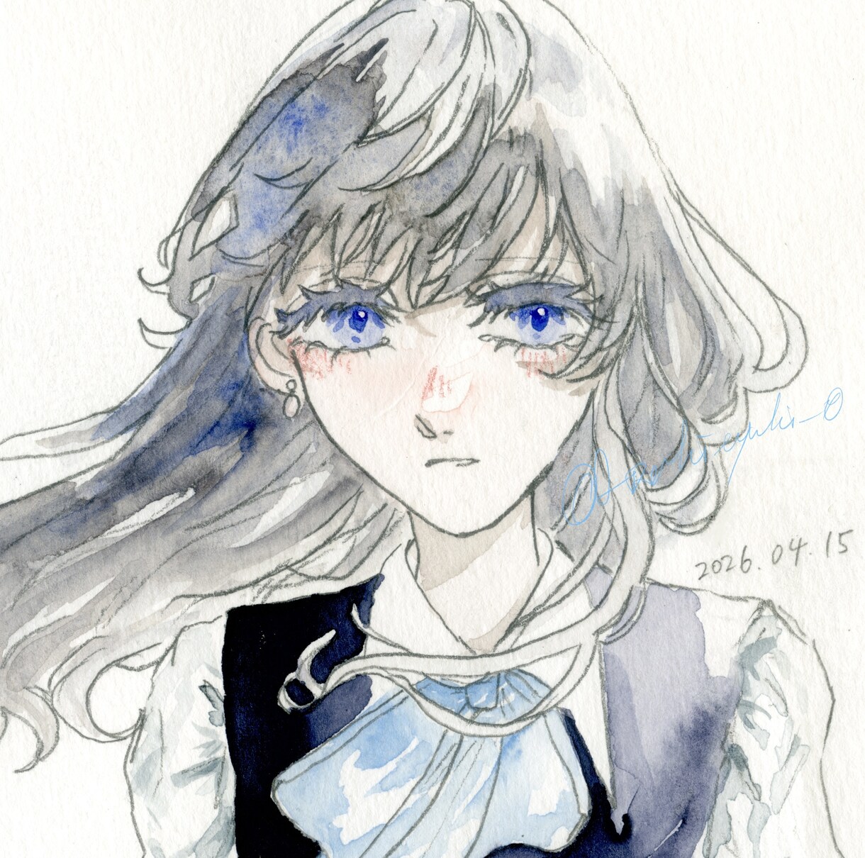アナログ水彩イラストをお描きします 水彩ならではの透明感のある少女のイラストが得意です！ イメージ2
