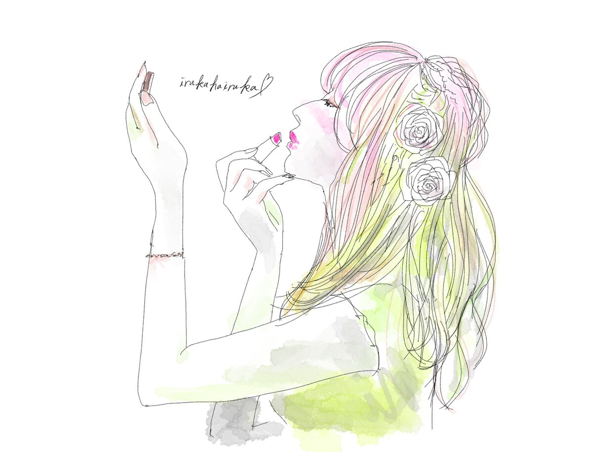 こなれ感のある女の子かきます 水彩風でお届け　おしゃれ感　透明感　好き　必見！ イメージ1