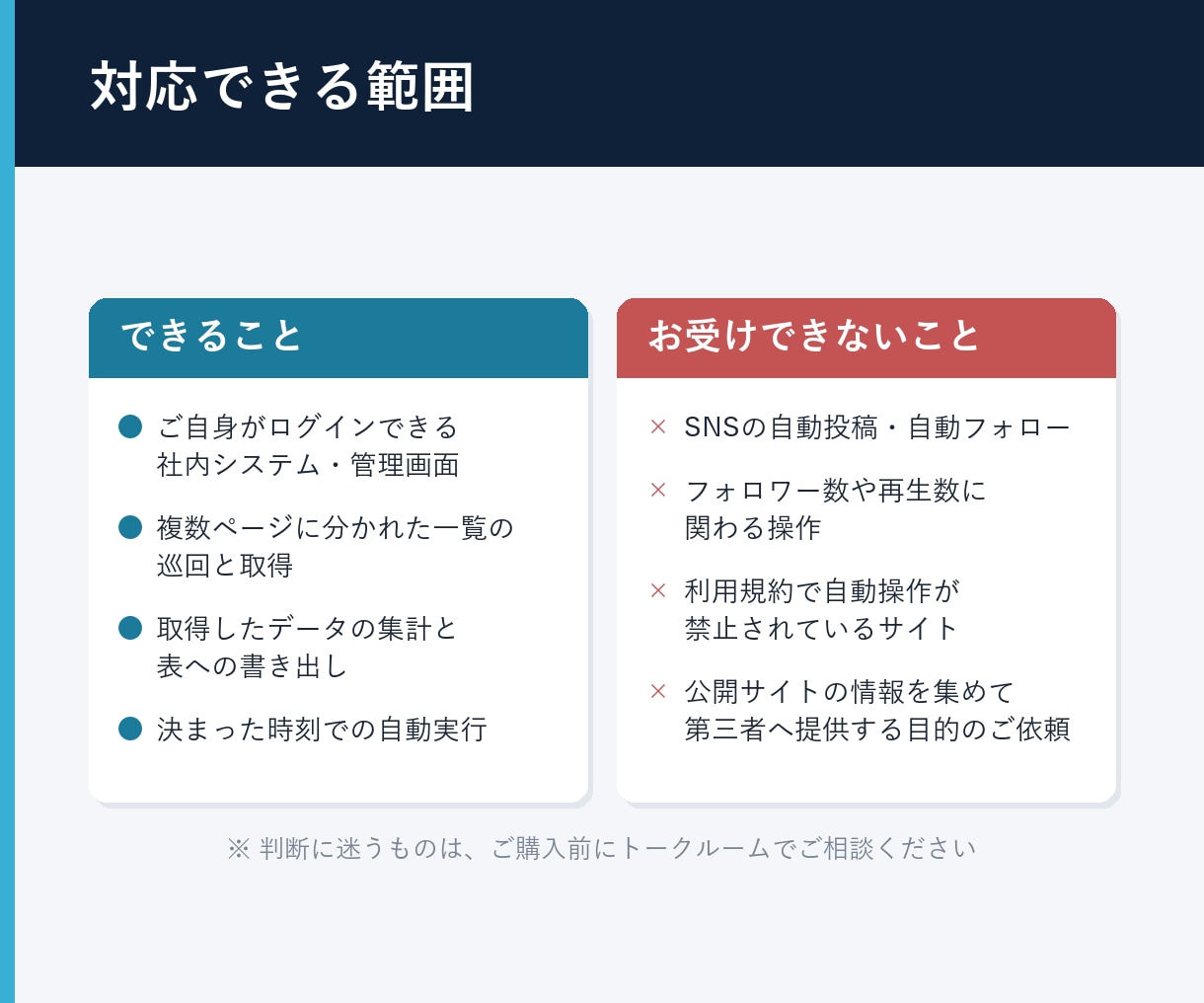 毎日ブラウザで繰り返している作業、自動化します ログインから転記までを、ボタン1つにまとめます イメージ1