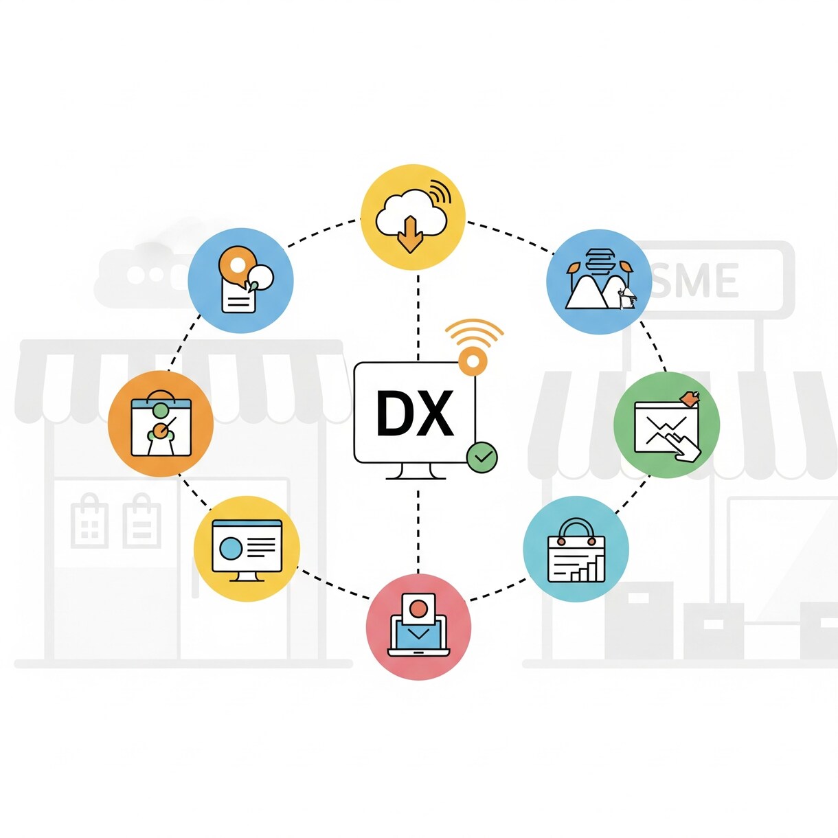 中小企業やサークル等のDXを支援します 中小企業や個人経営店、サークルのDX相談を行います。 イメージ1