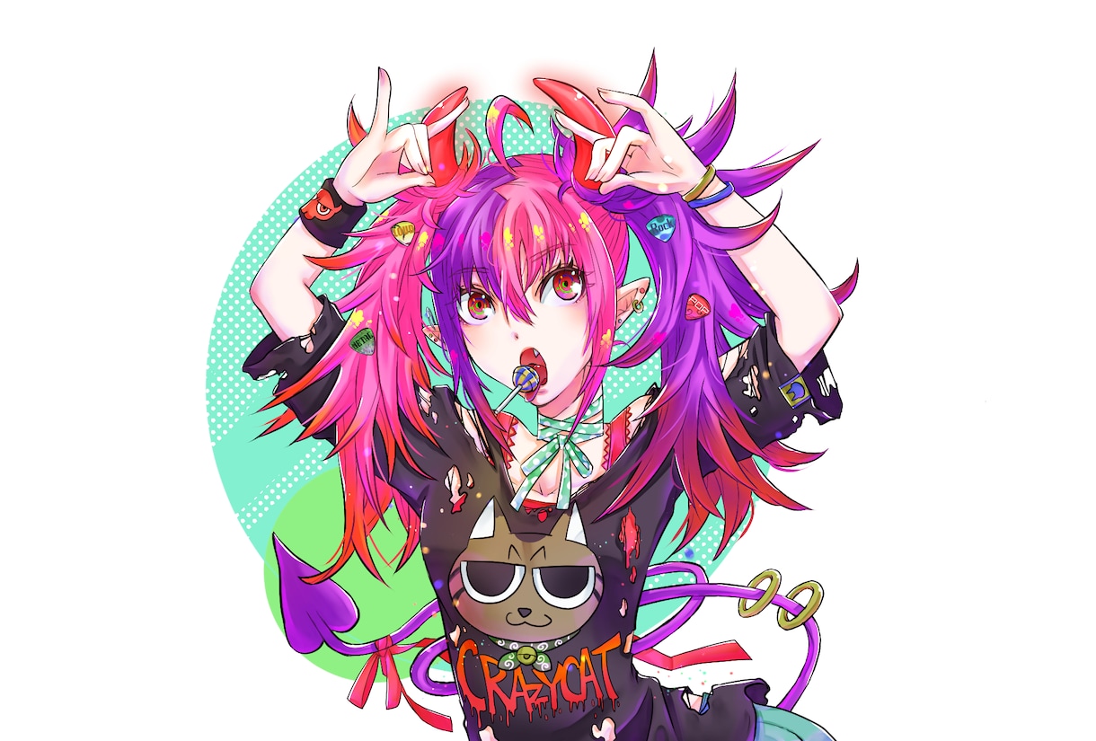 カッコイイ、可愛いPOPな美麗イラスト描きます 商用可！老若男女人外、幅広いイラストが描けます イメージ3