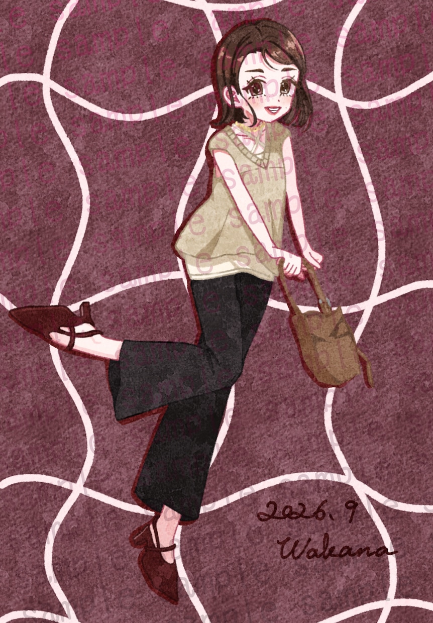 おしゃれな女の子の全身イラストを描きます 好きなお洋服を、もっと特別に。 イメージ3