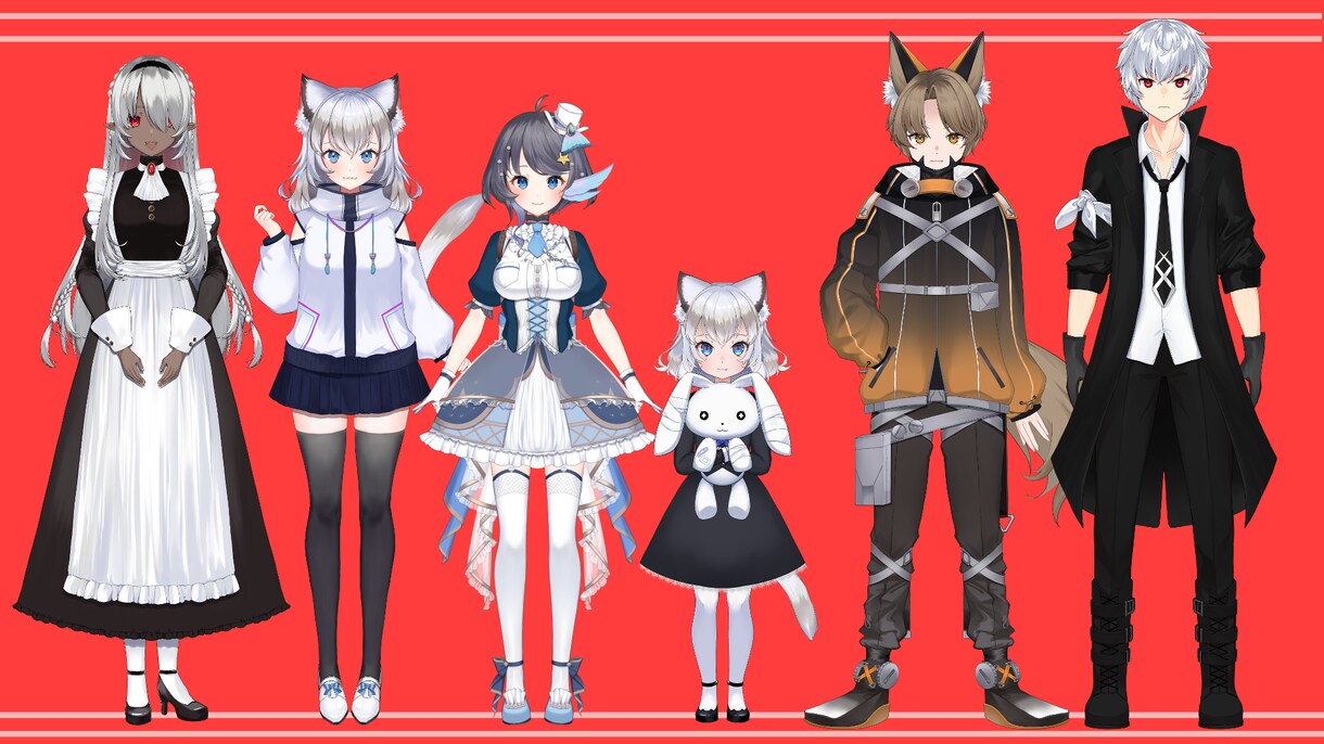 最高のデザインでLive2d用イラストお作りします 顔が可愛いVになりませんか？？？お手伝いします！ イメージ2