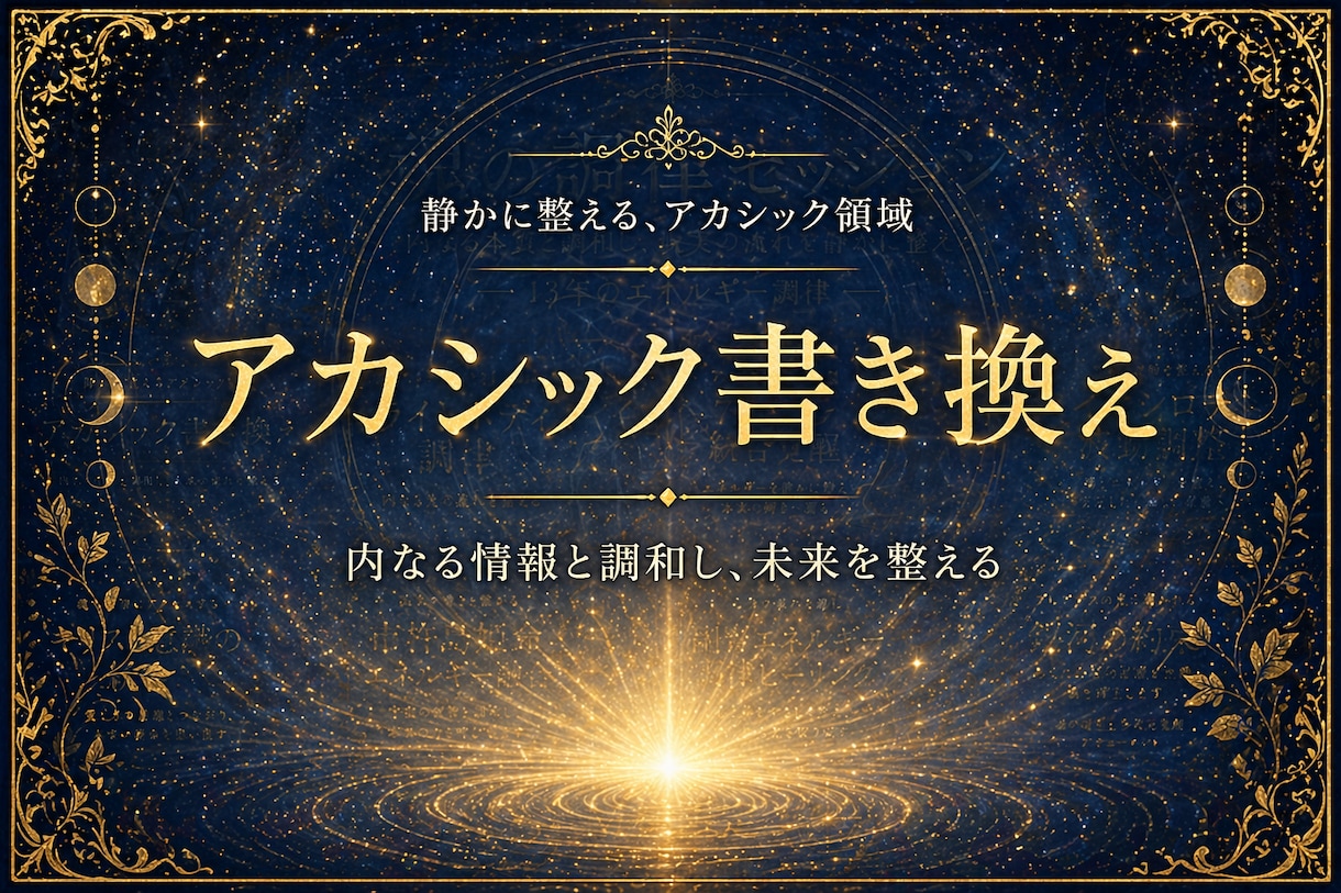 アカシック書き換え・未来から現実への流れを整えます 前世3つと今世の課題をリーディング、書き換えいたします。 イメージ1