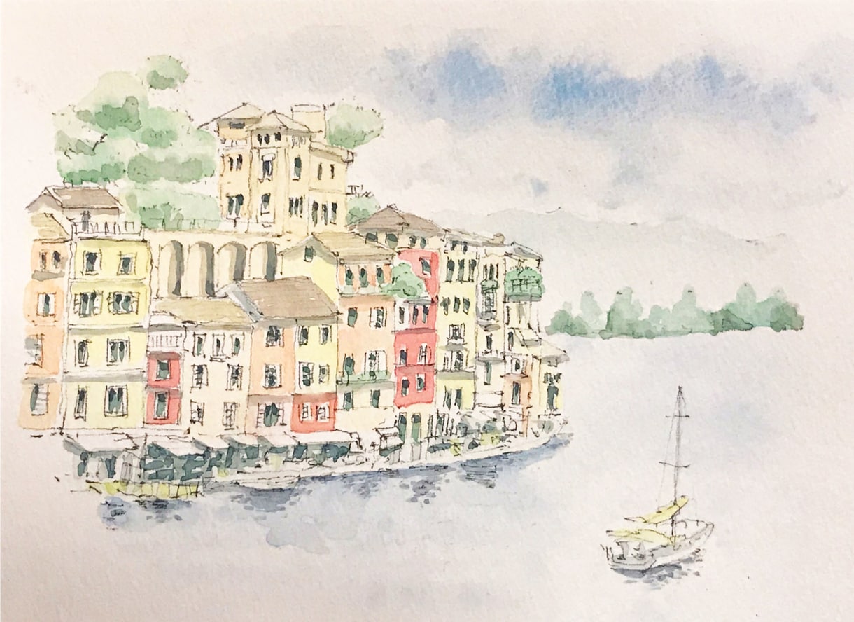 手描き！水彩画で建物や街並み・景色を描きます 旅行先の景色や思い出の場所をイラストで表現します！ イメージ6