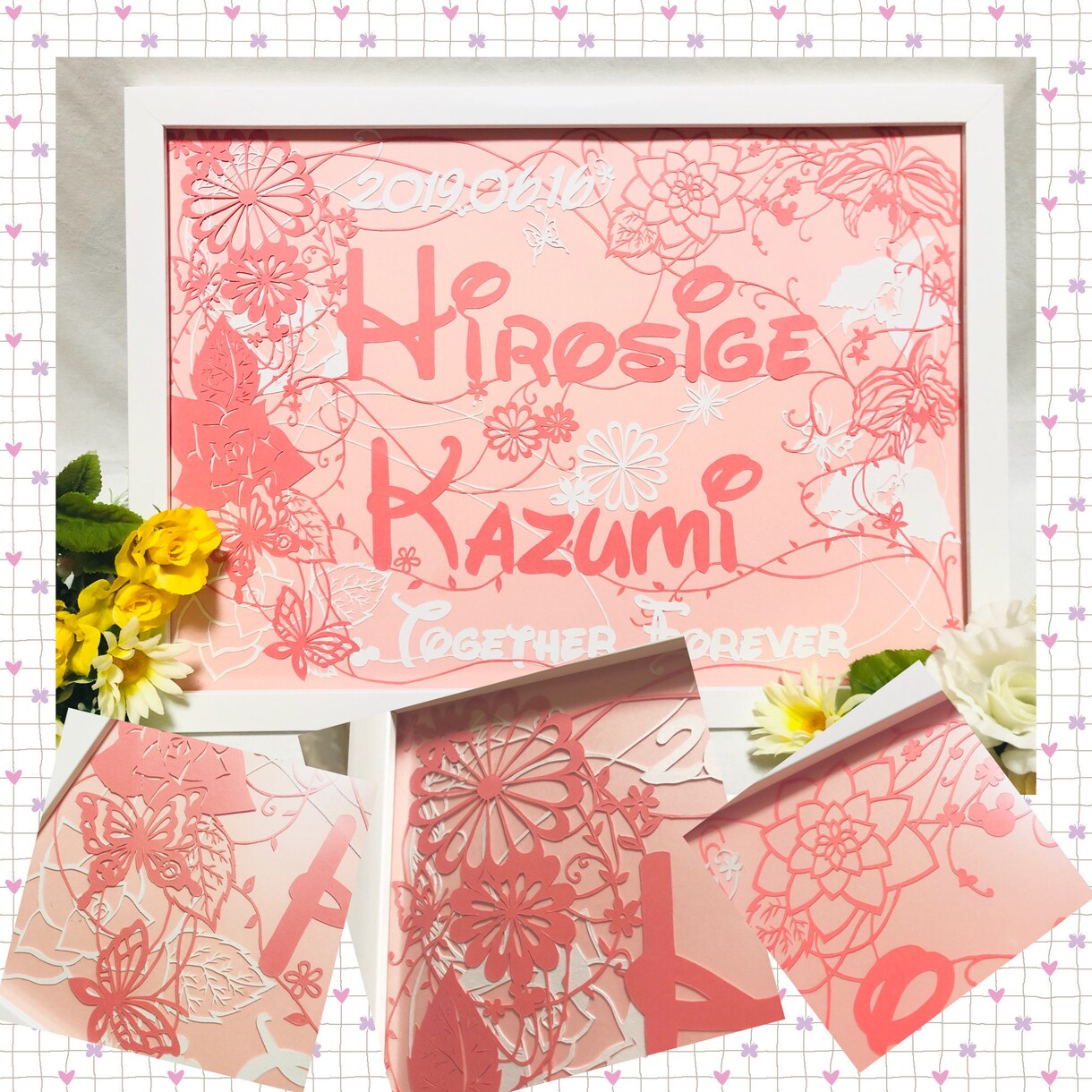 切り絵で結婚式のウェルカムボードお作りします オリジナルデザイン切り絵で大切な日のお手伝いをさせて頂きます イメージ5