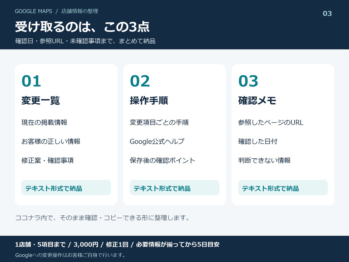 Googleマップの店舗情報と修正手順を整理します 古い情報を照合／変更一覧と公式ヘルプ付き手順 イメージ3