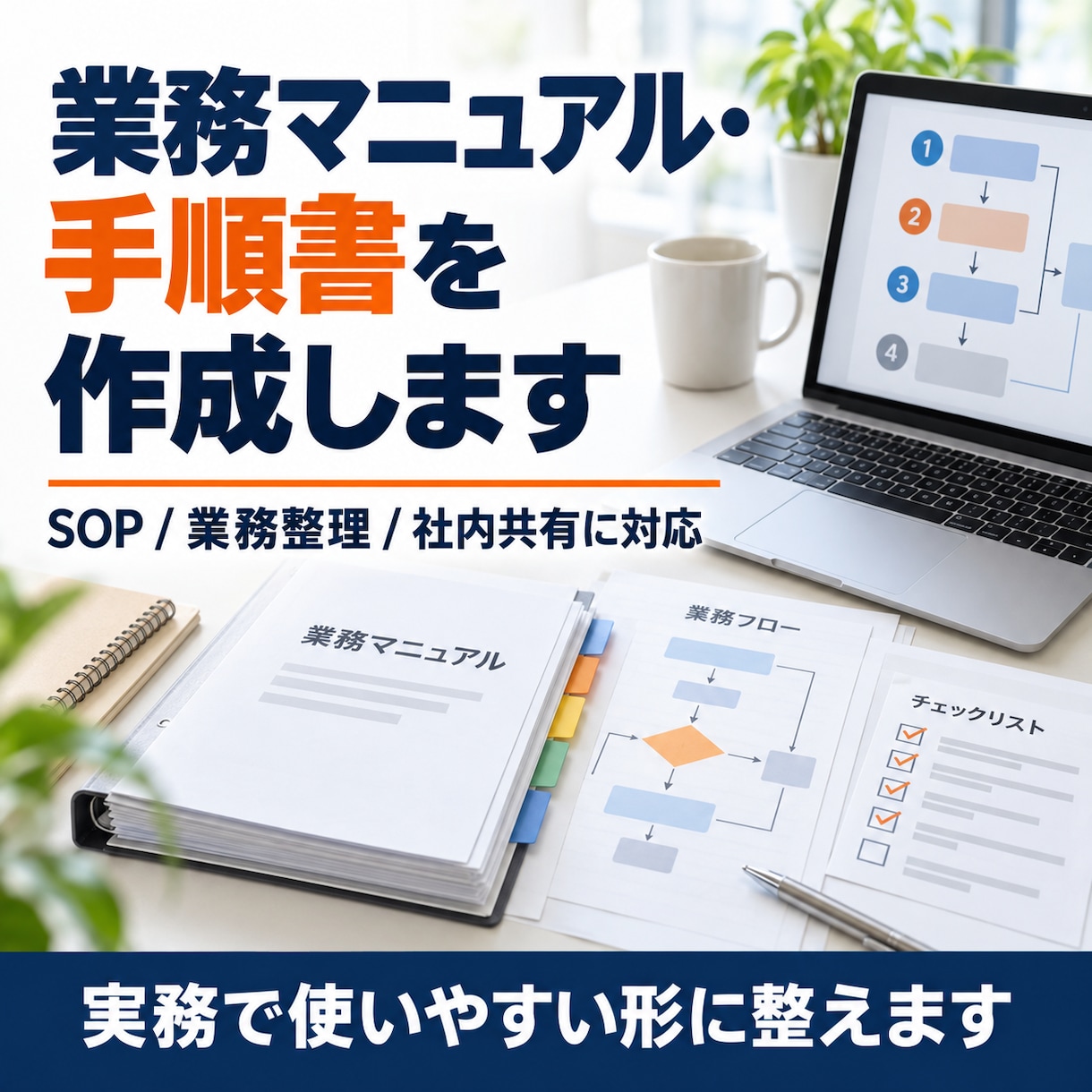 業務マニュアル・手順書を分かりやすく作成します 属人化した業務を誰でも分かる形に整理 イメージ1