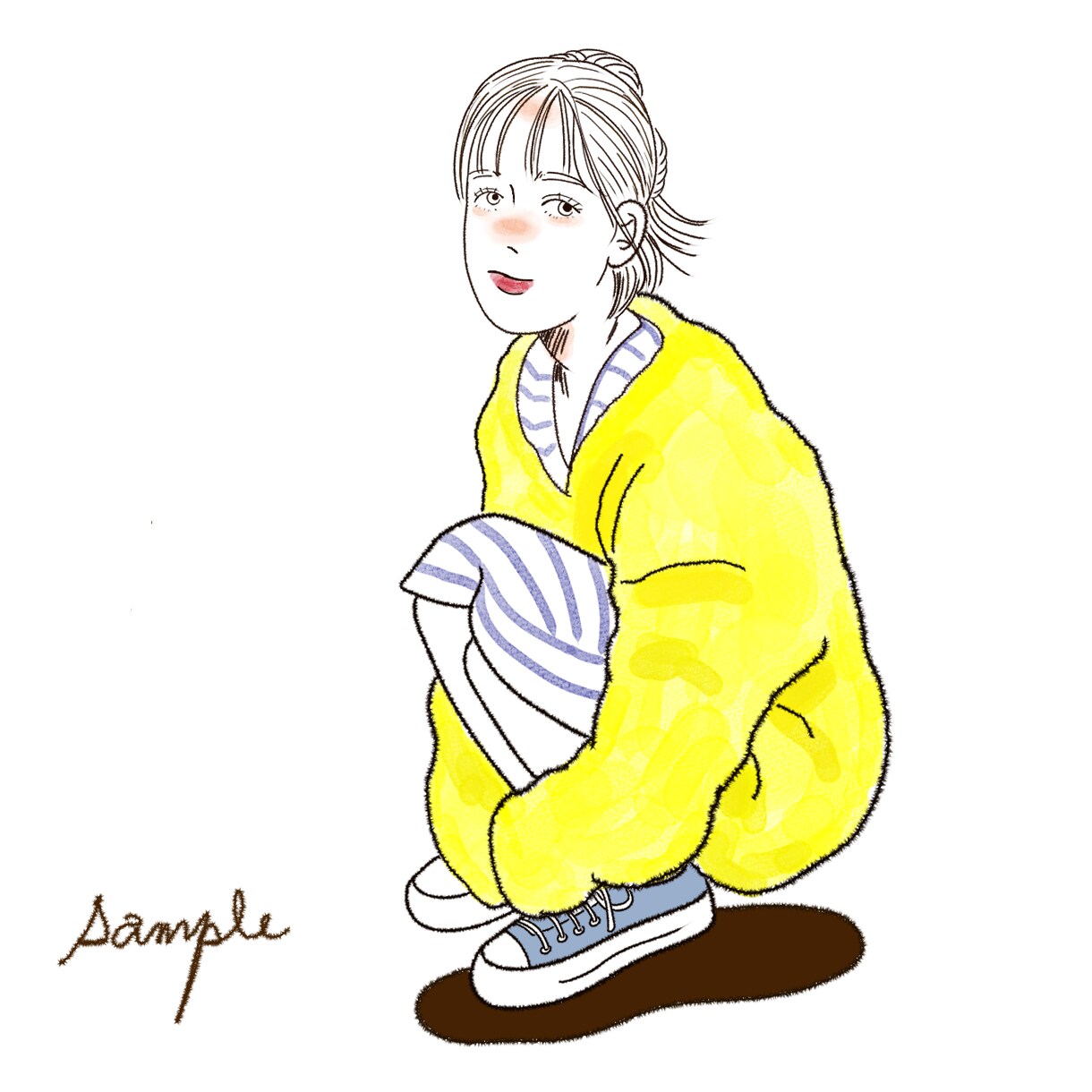 商用利用可！ おしゃれな線画でアイコンを描きます 個性あふれるイラストでSNS・ココナラ・ブログの集客力UP！ イメージ9