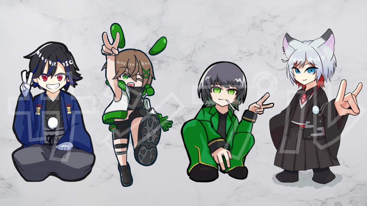 SD、ミニキャライラスト描きます グッズやアイコン、サムネなどに！ イメージ1