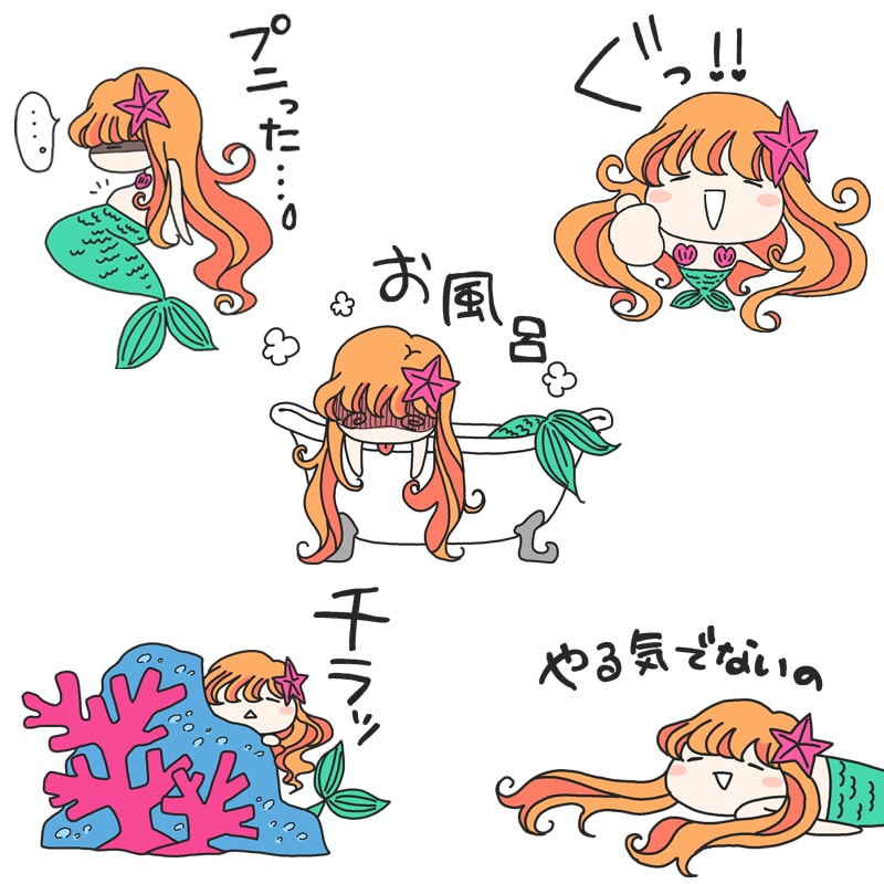 喜怒哀楽豊かなゆるっとかわいいイラストお描きします ♪ほっこり、思わずくすっとしちゃうようなチビキャラです♪ イメージ7