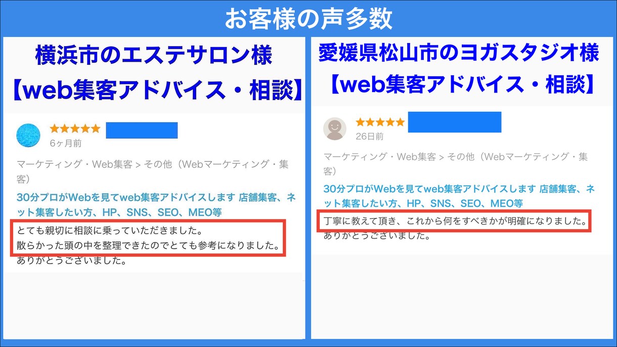 プロがあなた限定の最適なweb集客アドバイスします 店舗集客、ネット集客したい方、HP、SNS、SEO、MEO等 イメージ3