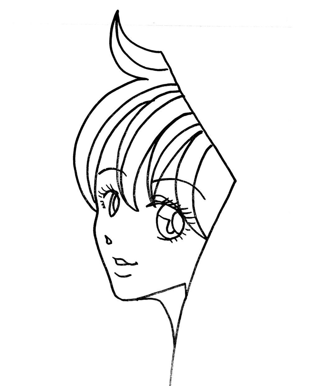 色紙に絵を描きます モノクロの世界をお楽しみ下さい イメージ3