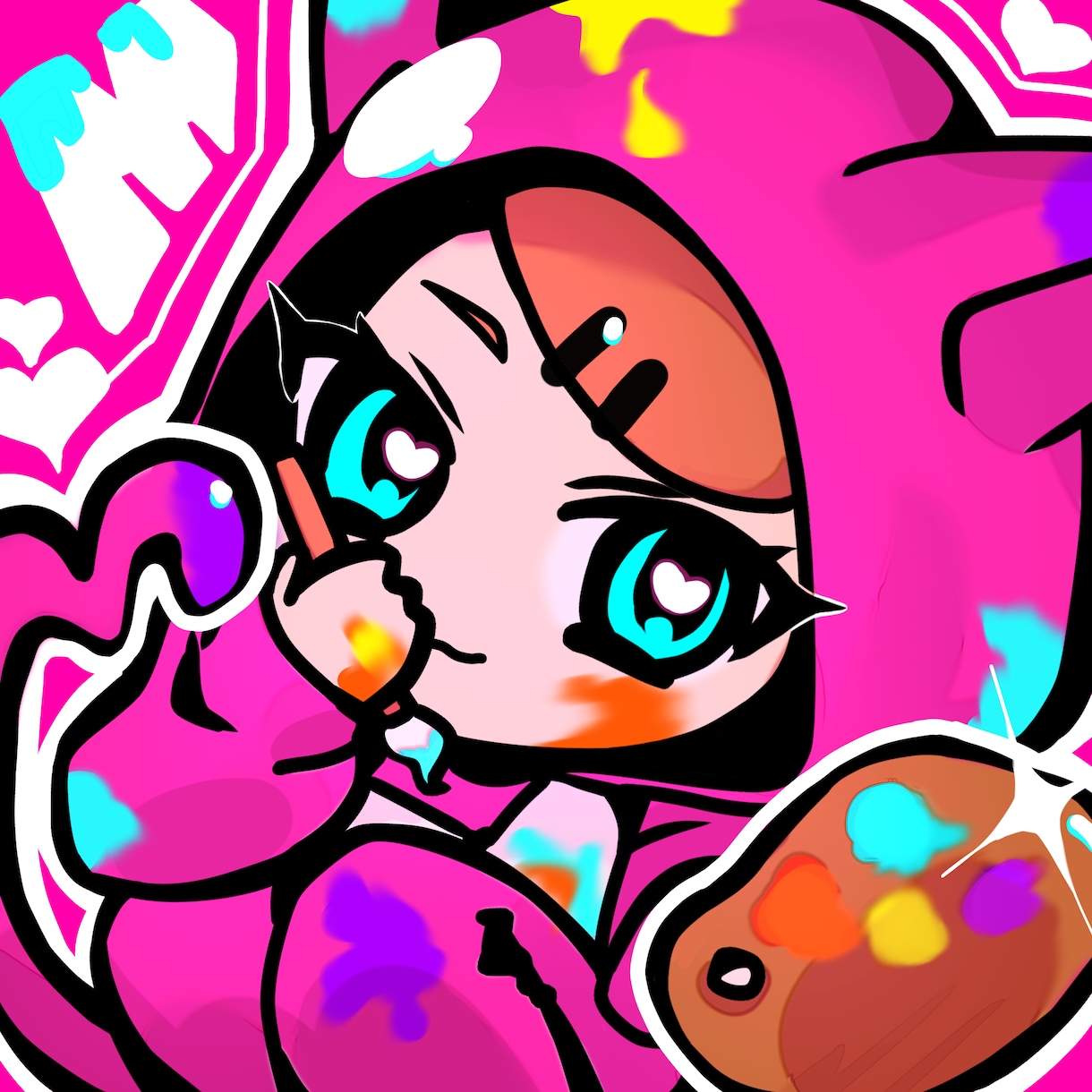 可愛いくてポップなミニキャラをメインに描きます ポップなシールのような感じやアイコンを描くのが得意です！ イメージ1