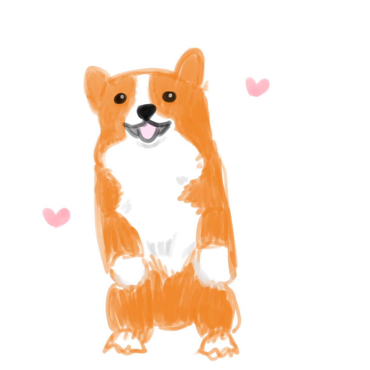 愛犬・愛ハムのゆるかわイラスト2枚描きます ゆるくてかわいい似顔絵が欲しい方に！ イメージ1