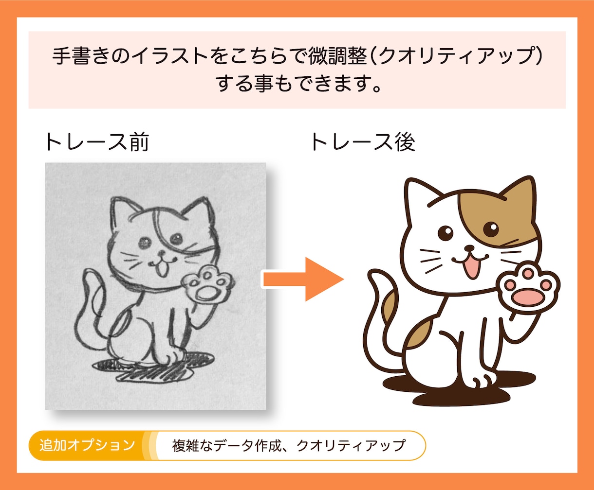 粗いロゴ画像や手書きイラストのaiデータ作成します 大量注文実績あり⭐︎高品質なアウトラインデータを作成します。 イメージ5