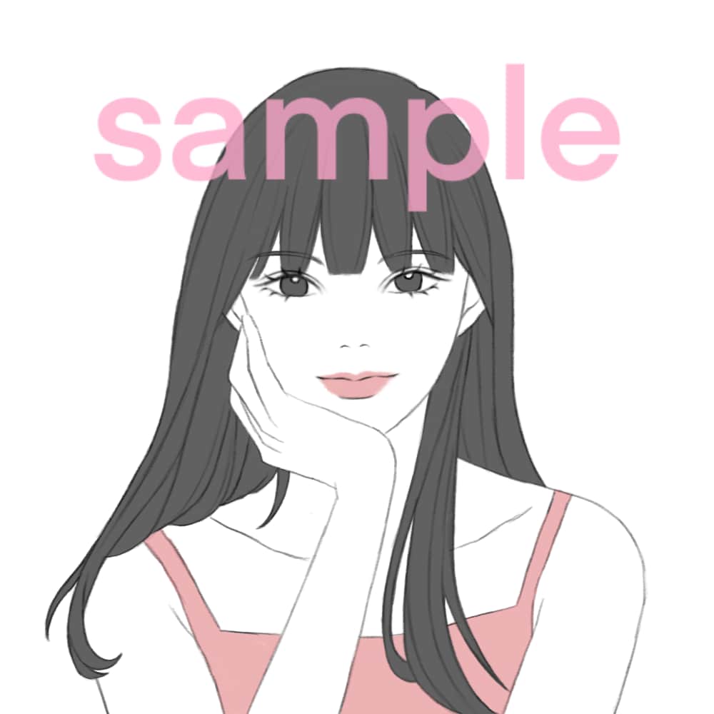韓国風♪写真からシンプルな2色アイコンを描きます ポイントカラーで印象深く◎　人と被らないSNSアイコンを イメージ5