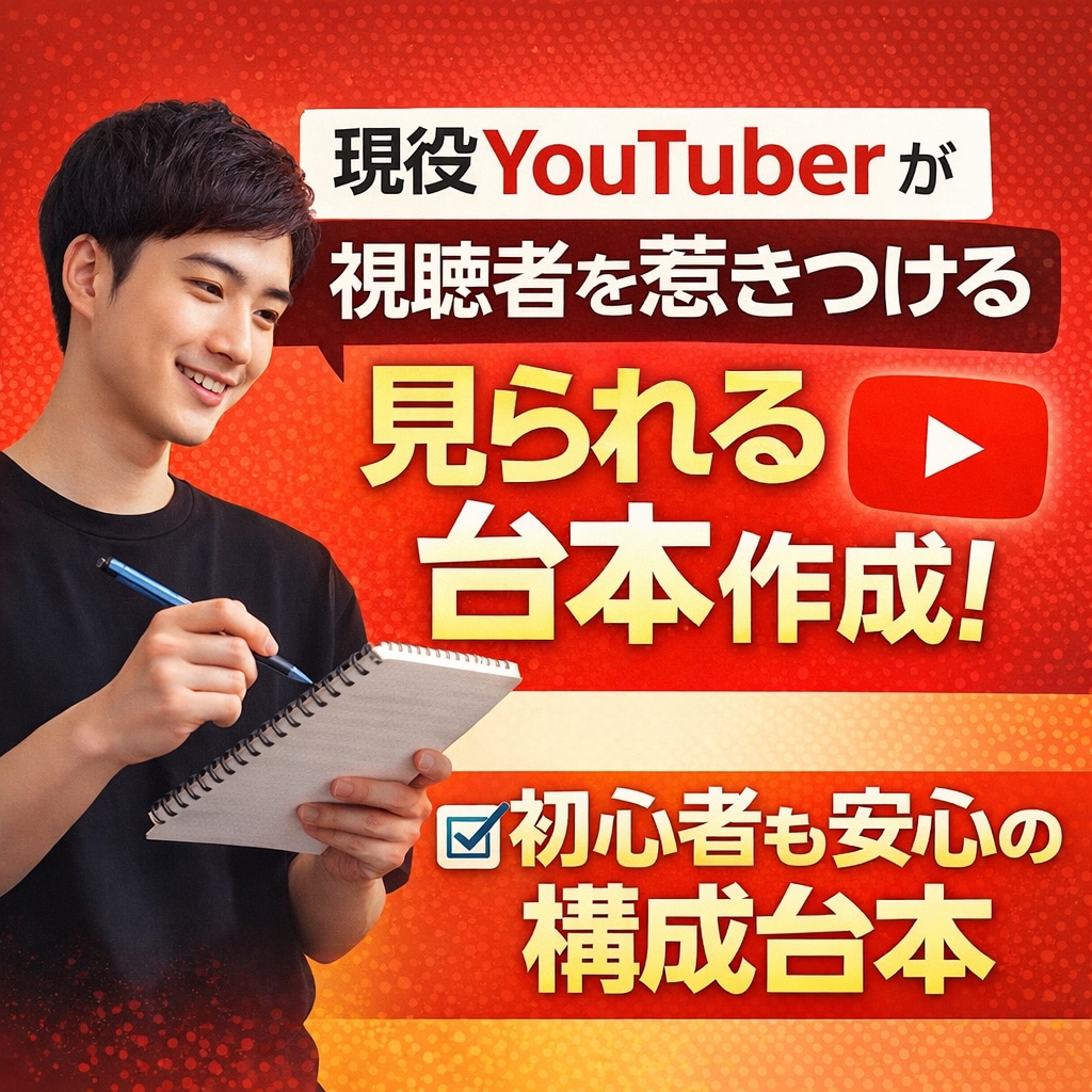 再生される！YouTube台本作成します 現役YouTuberが視聴者を惹きつける見られる台本を作成 イメージ1