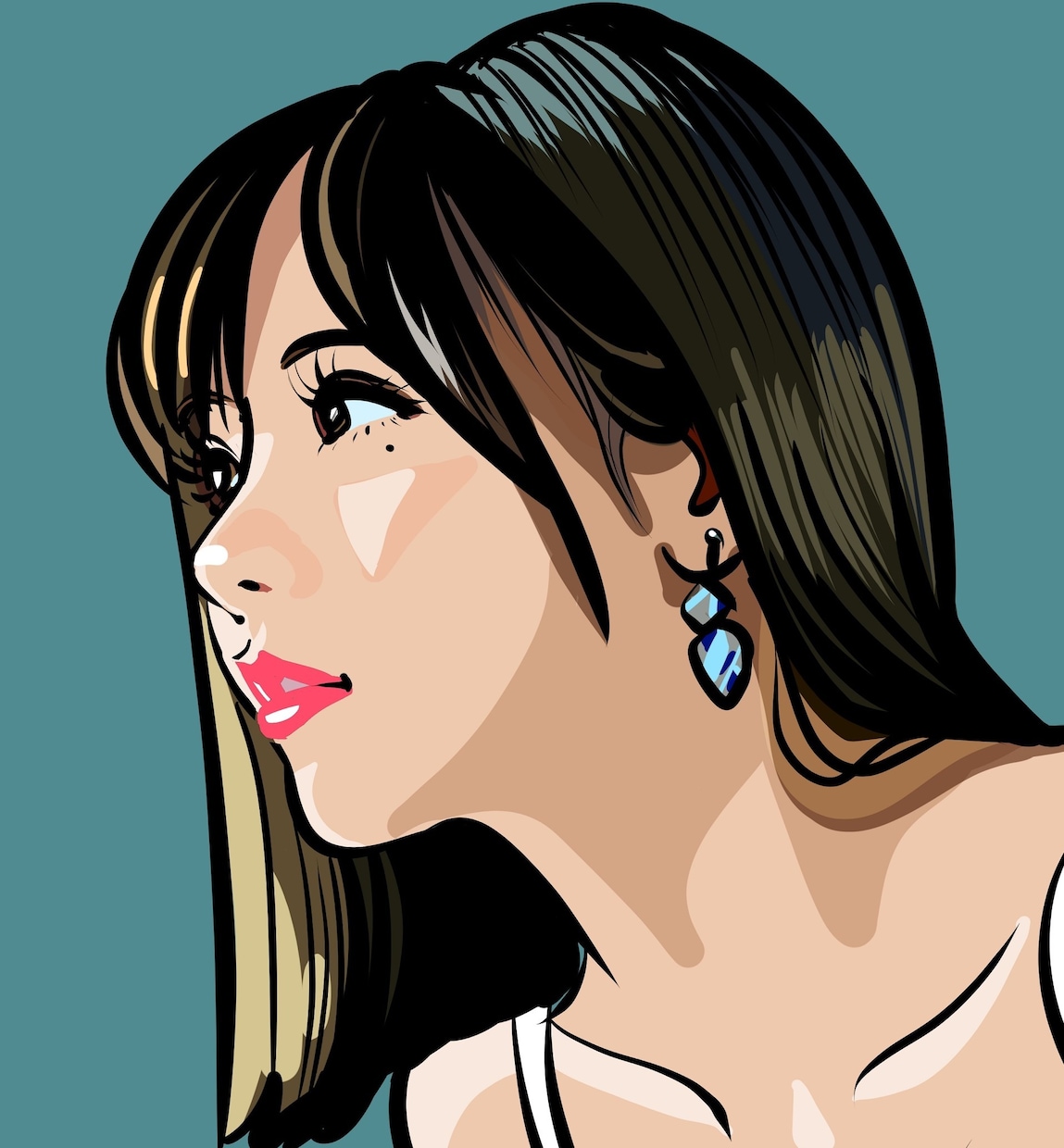 セル画風の彩色で似顔絵描きます くっきりした輪郭と色で小さなアイコンでも視認性バッチリ。 イメージ5